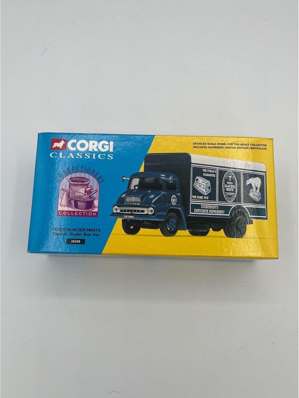 Corgi Classics Fox's Glacier Mints Thames Trader Box Van Die-Cast Model with Box